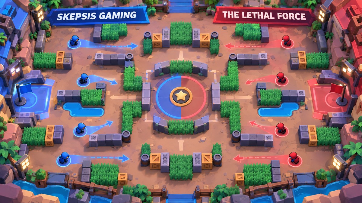 Tactical arena diagram for Skepsis Gaming versus The Lethal Force