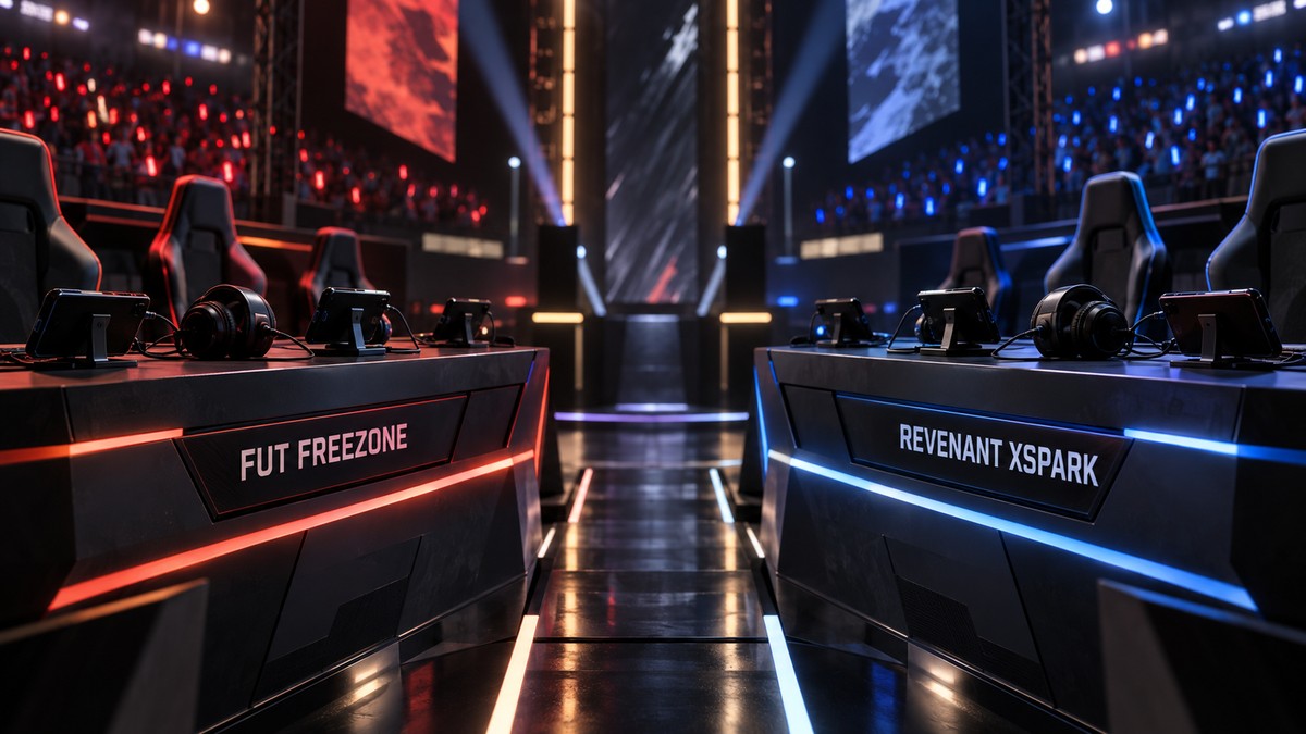Mobile esports team stations for FUT FreeZone versus Revenant XSpark