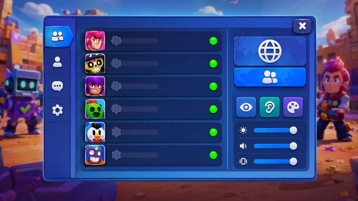 A clearer Friend List with online indicators and language settings