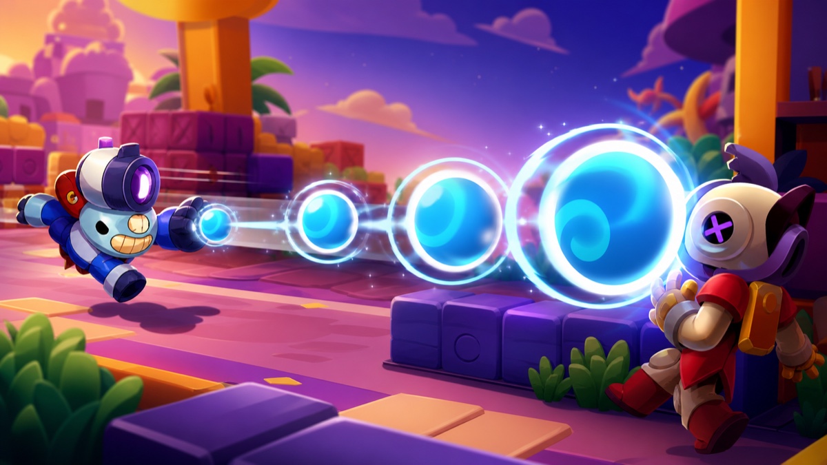 Cosmo Orbit projectiles grow with distance
