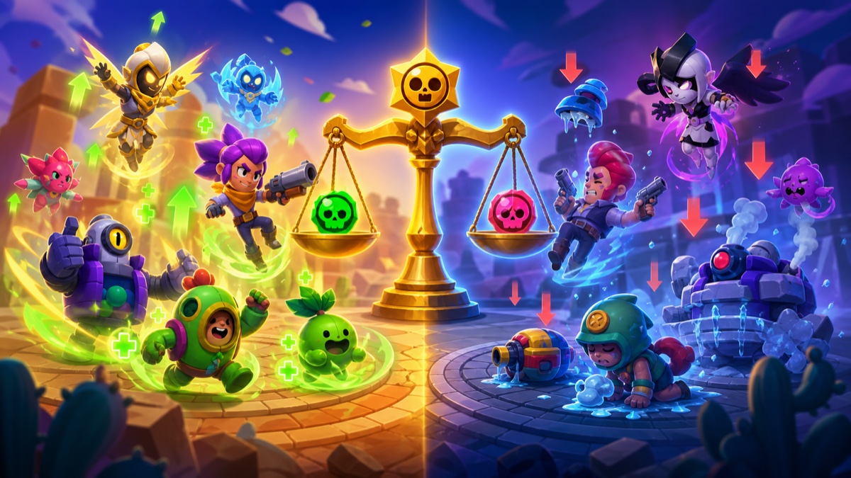 Brawl Stars buffs and nerfs shown in balance